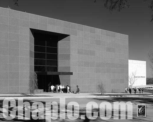 Amon Carter Museum Expansion Architectural Exterior Facade digital Photography by Paul Chaplo, M.F.A. Dallas, TX Ft. Worth, Texas AERIAL